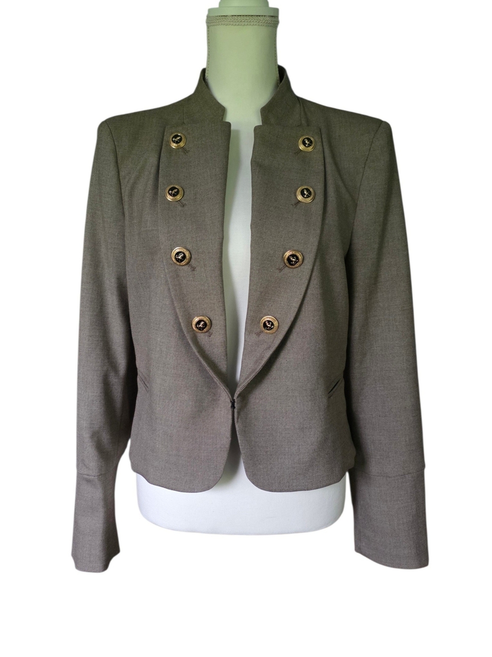 Zara Tailored Blazer With Lapel Button